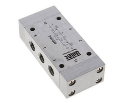 5/3 G1/4'' Middenuitlaat Luchtgestuurd Ventiel 0-8bar/0-112psi Airtec