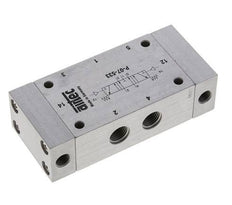 5/3 G1/4'' Middenuitlaat Luchtgestuurd Ventiel 0-8bar/0-112psi Airtec