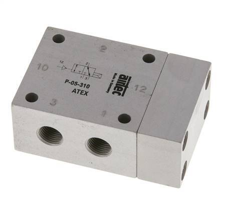 3/2 G1/8'' Luchtgestuurd Ventiel ATEX 2-10bar/28-140psi Airtec