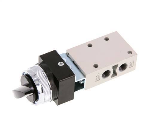 3/2 G1/8'' Rotary Switch Valve Black 0-8bar/0-112psi YPC