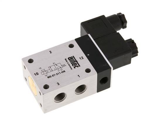3/2 G1/4'' (G1/8'') Magneetventiel Extern 12V DC 0-10bar/0-140psi Airtec