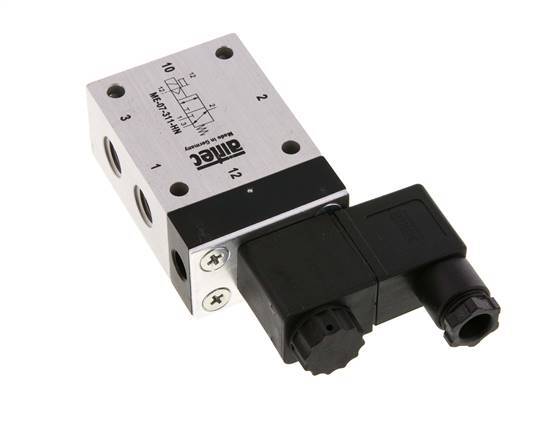 3/2 G1/4'' (G1/8'') Magneetventiel Extern 12V DC 0-10bar/0-140psi Airtec