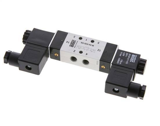 5/3 G1/8'' Center Closed Solenoid Valve 230V AC 3-10bar/42-140psi Airtec