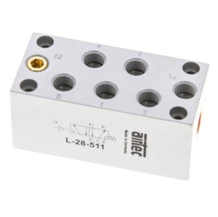 5/2 G1/8'' Luchtgestuurd Ventiel 0-10bar/0-140psi Airtec