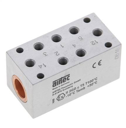 5/2 M5 Bi-Stabiel Luchtgestuurd Ventiel ATEX 0-10bar/0-140psi Airtec