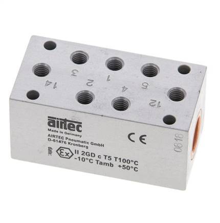 5/2 M5 Bi-Stabiel Luchtgestuurd Ventiel ATEX 0-10bar/0-140psi Airtec
