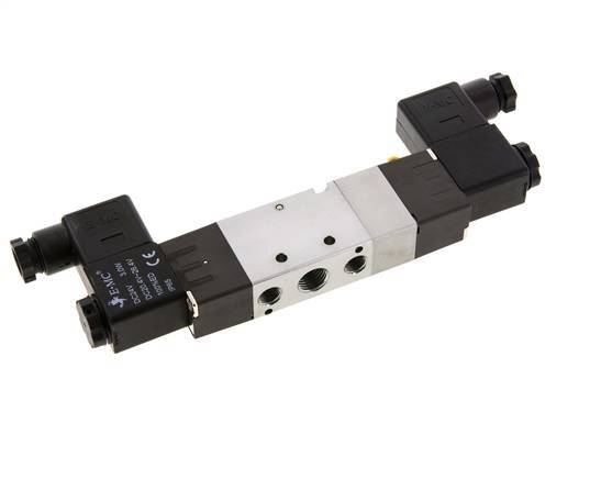 5/3 G1/4'' (G1/8'') Middendruk Magneetventiel 230V AC 1.5-8bar/21.0-112psi E.MC