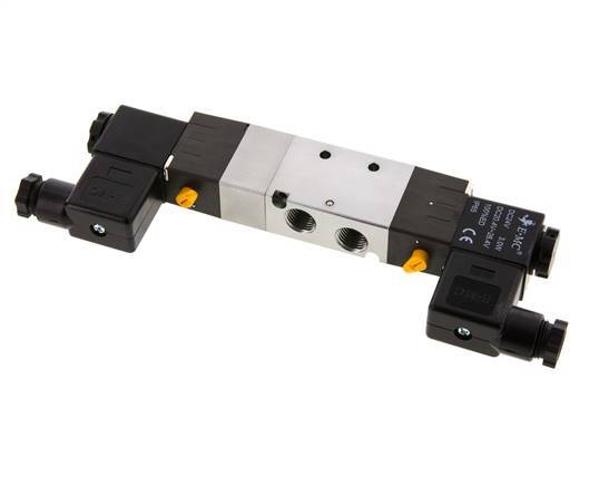 5/3 G1/4'' (G1/8'') Middendruk Magneetventiel 230V AC 1.5-8bar/21.0-112psi E.MC