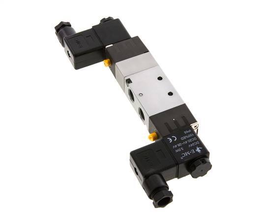 5/3 G1/4'' (G1/8'') Middendruk Magneetventiel 230V AC 1.5-8bar/21.0-112psi E.MC