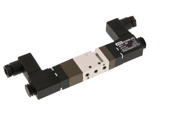 5/3 M5 uitlaat midden Magneetventiel 24V DC 2-10bar/28-140psi YPC