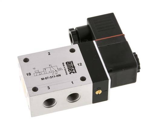 3/2 G1/4'' NC Magneetventiel 24V DC ATEX 2.5-10bar/35.0-140psi Airtec