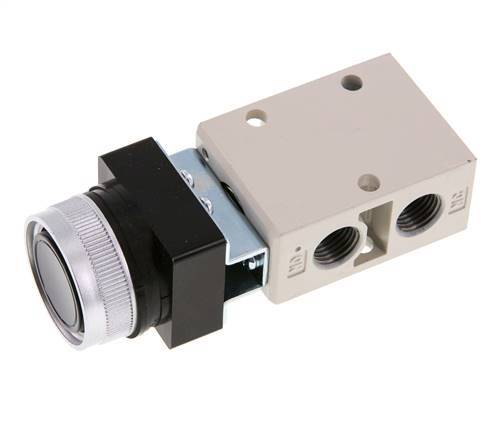 3/2 G1/4'' Knopbediend Zwart 0-8bar/0-112psi YPC