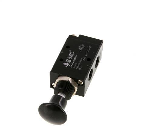 3/2 G1/8'' Axiale Handbediende Hefboom Ventiel Detent 0-8bar/0-112psi E.MC