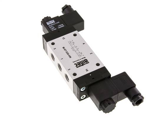 5/3 G1/4'' Center Closed Solenoid Valve 115V AC 3-8bar/42-112psi Airtec