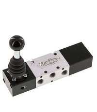 5/3 G1/8'' Midden Gesloten Handbediend Hefboom Ventiel -0.95-10bar/-13.2-140psi