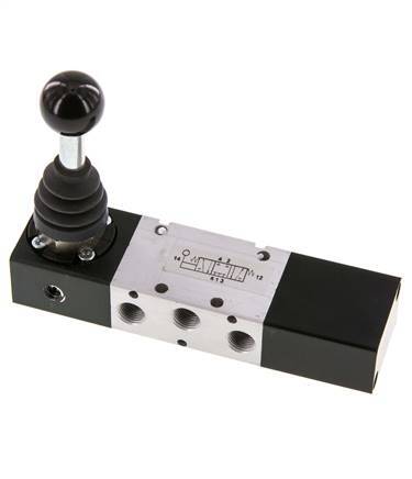 5/3 G1/8'' Midden Gesloten Handbediend Hefboom Ventiel -0.95-10bar/-13.2-140psi