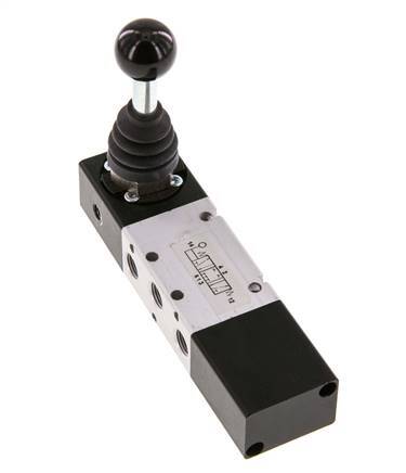 5/3 G1/8'' Midden Gesloten Handbediend Hefboom Ventiel -0.95-10bar/-13.2-140psi