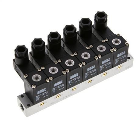 6x3/2 M5 NC Magneetventiel 12V DC -0.95-8bar/-13.2-112psi Airtec