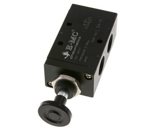 3/2 G1/2'' Axiale Handbediende Hefboom Ventiel Detent 0-8bar/0-112psi E.MC