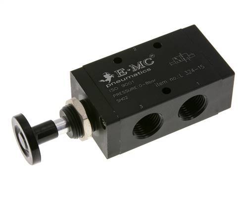 3/2 G1/2'' Axiale Handbediende Hefboom Ventiel Detent 0-8bar/0-112psi E.MC