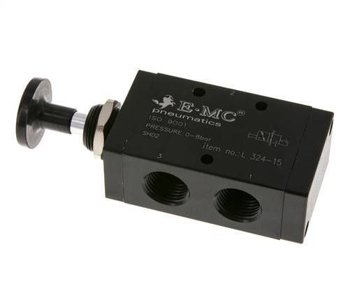 3/2 G1/2'' Axiale Handbediende Hefboom Ventiel Detent 0-8bar/0-112psi E.MC