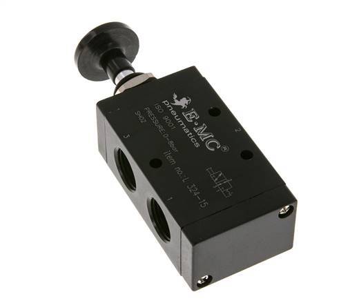 3/2 G1/2'' Axiale Handbediende Hefboom Ventiel Detent 0-8bar/0-112psi E.MC
