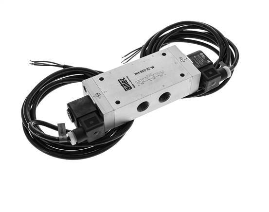 5/3 G1/2'' Midden Gesloten Magneetventiel 24V DC ATEX 3-10bar/42-140psi Airtec