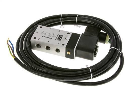 5/2 G1/8'' Solenoid Valve 24V DC ATEX 2-10bar/28-140psi Airtec