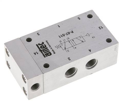 5/2 G1/4'' Luchtgestuurd Ventiel 0-10bar/0-140psi Airtec