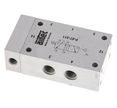 5/2 G1/4'' Luchtgestuurd Ventiel 0-10bar/0-140psi Airtec