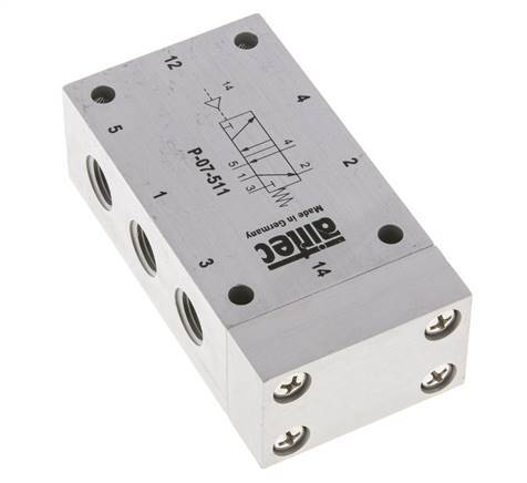 5/2 G1/4'' Luchtgestuurd Ventiel 0-10bar/0-140psi Airtec