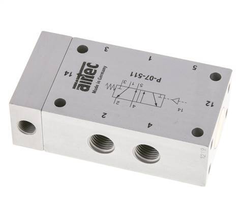 5/2 G1/4'' Luchtgestuurd Ventiel ATEX 0-10bar/0-140psi Airtec