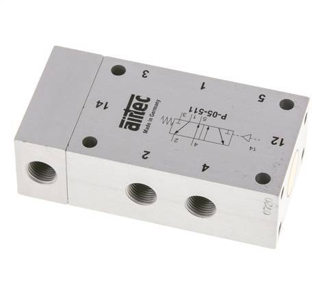 5/2 G1/8'' Luchtgestuurd Ventiel ATEX 0-10bar/0-140psi Airtec