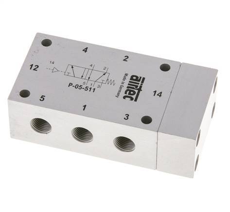 5/2 G1/8'' Luchtgestuurd Ventiel ATEX 0-10bar/0-140psi Airtec