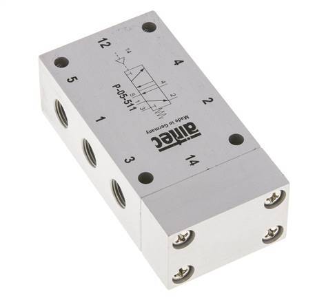 5/2 G1/8'' Luchtgestuurd Ventiel ATEX 0-10bar/0-140psi Airtec