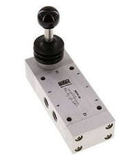 5/3 G1/4'' Centrum Gesloten Handbediend Hefboom Ventiel 0-12bar/0-168psi Airtec