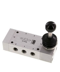 5/3 G1/4'' Centrum Gesloten Handbediend Hefboom Ventiel 0-12bar/0-168psi Airtec