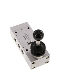 5/3 G1/4'' Centrum Gesloten Handbediend Hefboom Ventiel 0-12bar/0-168psi Airtec