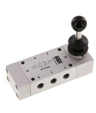 5/3 G1/8'' Middenuitlaat Handbediend Hefboom Ventiel 0-10bar/0-140psi Airtec