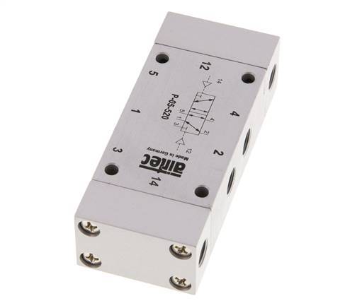 5/2 G1/8'' Bi-Stabiel Luchtgestuurd Ventiel 0-10bar/0-140psi Airtec
