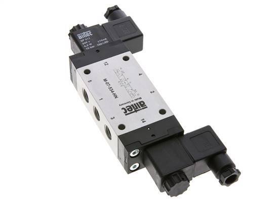 5/3 G1/4'' Middendruk Magneetventiel 230V AC 3-8bar/42-112psi Airtec