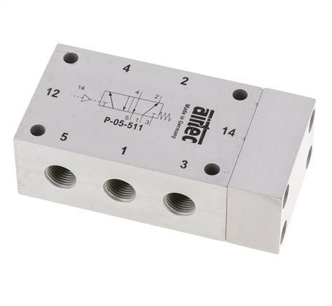 5/2 G1/8'' Luchtgestuurd Ventiel 0-10bar/0-140psi Airtec