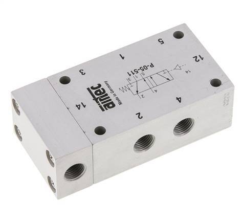 5/2 G1/8'' Luchtgestuurd Ventiel 0-10bar/0-140psi Airtec