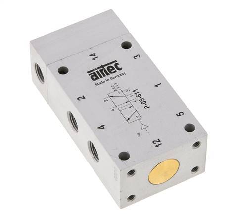 5/2 G1/8'' Luchtgestuurd Ventiel 0-10bar/0-140psi Airtec