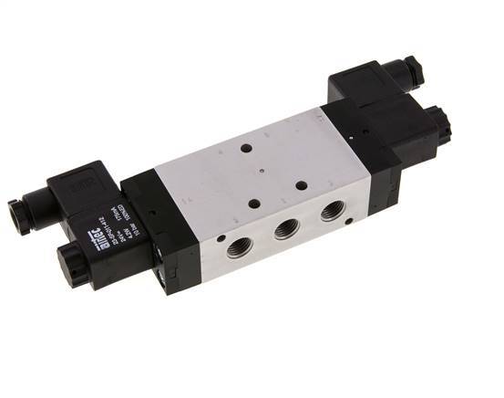 5/3 G1/4'' Middendruk Magneetventiel 24V DC 3-10bar/42-140psi Airtec