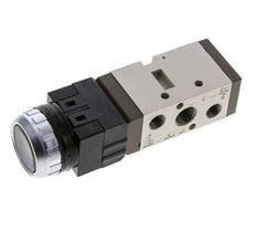 5/2 G1/4'' (G1/8'') Drukknop Ventiel Zwart 0-8bar/0-112psi YPC