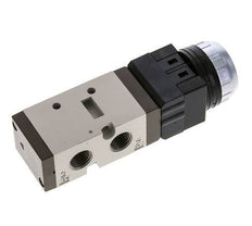 5/2 G1/4'' (G1/8'') Drukknop Ventiel Zwart 0-8bar/0-112psi YPC