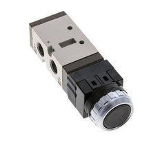 5/2 G1/4'' (G1/8'') Drukknop Ventiel Zwart 0-8bar/0-112psi YPC