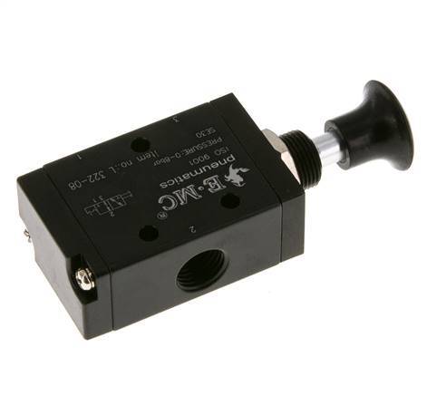 3/2 G1/4'' Axiale Handbediende Hefboom Ventiel Detent 0-8bar/0-112psi E.MC