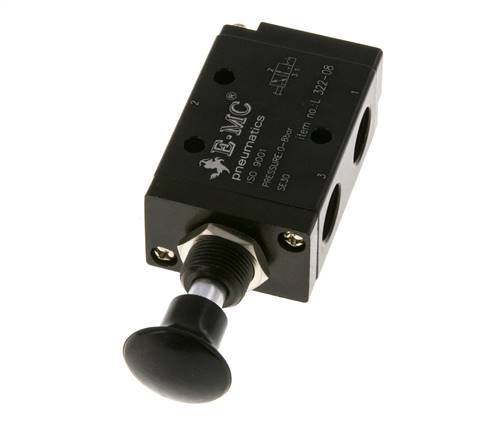 3/2 G1/4'' Axiale Handbediende Hefboom Ventiel Detent 0-8bar/0-112psi E.MC